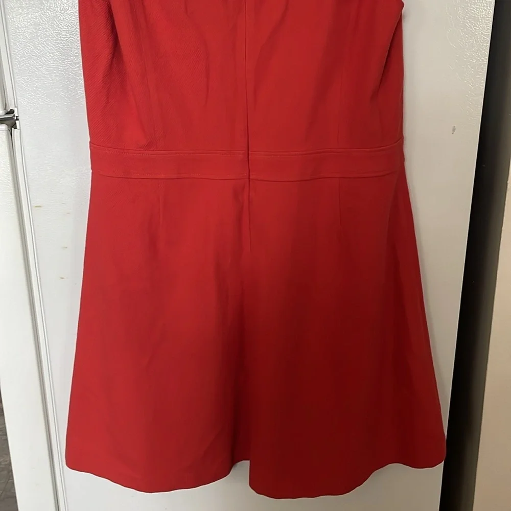 Tory Burch Size 14 Burnt Orange Gorgeous Dress Gold Accent Buttons Pockets Lined